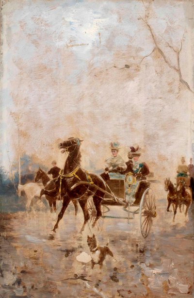 Enovprezna Kocija z Damami by Alfredo Tominz